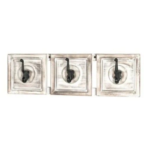 Wandkapstok Shabby 3 Haken Vintage Wit -meubels winkel product 1001630