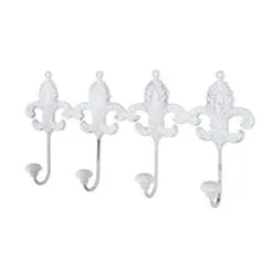 Wandkapstok Bea 4 Antiekwit