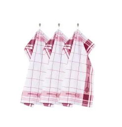 Tiseco Home Studio Keukenhanddoek Pharao 50x70 Cm Red - 3 Stuks