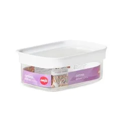 Emsa Voorraaddoos Optima 450 Ml Transparant/Wit - 16x10x6.5 Cm