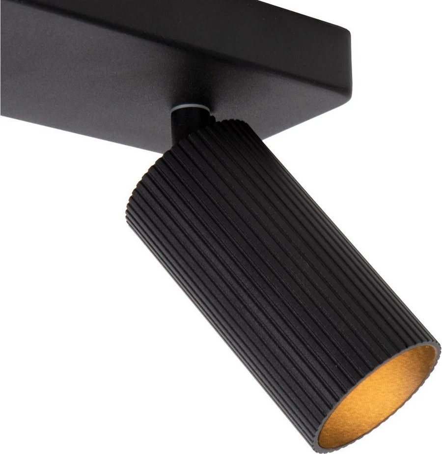 Lucide Clubs Plafondspot 2x GU10 Zwart 5 Lucide Clubs Plafondspot 2x GU10 Zwart - Afbeelding 3