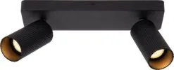 Lucide Clubs Plafondspot 2x GU10 Zwart