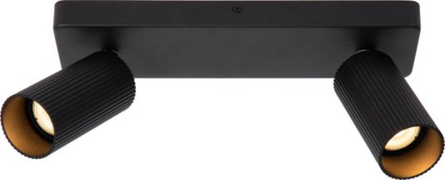 Lucide Clubs Plafondspot 2x GU10 Zwart 3 Lucide Clubs Plafondspot 2x GU10 Zwart