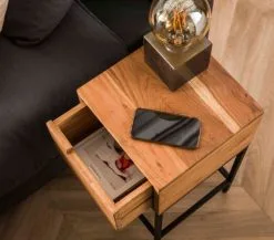 Nachtkast XS Massief Acacia Naturel -meubels winkel product 1007788