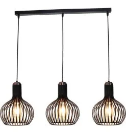 Φαντασία Fantasia Raga Hanglamp Zwart/Koper 3x E27 Socket