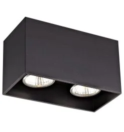 Φαντασία Fantasia Babar Plafondlicht Vierkant Mat Zwart 2xGU10