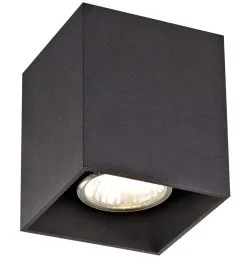 Φαντασία Fantasia Babar Plafondlicht Vierkant Mat Zwart GU10