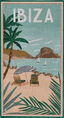 Seahorse Strandlaken Ibiza Katoen Green 90x170 Cm