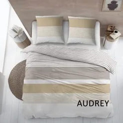 Cottons Dekbedovertrekset Audrey Katoen Grey - 140x220 Cm