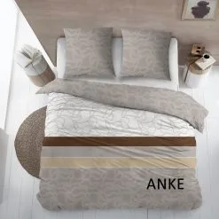 Cottons Dekbedovertrekset Anke Katoen Grey - 200x220 Cm