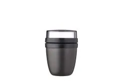 Mepal Lunchpot Mini Ellipse 300+120 Ml Nordic Black - 9x13 Cm