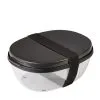 Mepal Saladbox Ellipse 1300+600 Ml Nordic Black - 22.5x17.5x9.5 Cm -meubels winkel product 1024179