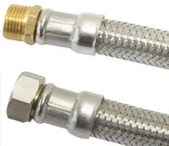 Fixaflex Superflex Inox 25 EPDM Alu DN13 L500 1/2M-3/4F - Warmwaterverbindingen