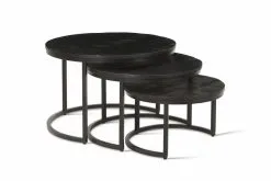 Salontafel Arnod - Set Per 3 Zwart