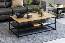 Gila Salontafel 120x60x42 Cm Wild Oak/ Black -meubels winkel product 1032894