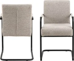 Adele Stoel Met Armleuning Monza Beige 60 / Black -meubels winkel product 1032917