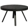 Bijzettafel Teak D75 X H43cm Black -meubels winkel product 1033748