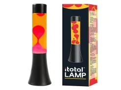 I-Total Lavalamp Zwart 30 Cm Rood/Gele Vloeistof