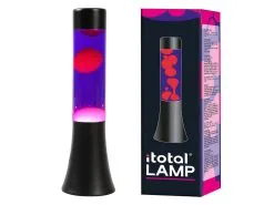 I-Total Lavalamp Zwart 30 Cm Paars/Roze Vloeistof