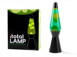 I-Total Lava Lamp Zwart 36 Cm Groen/Geel Vloeistof