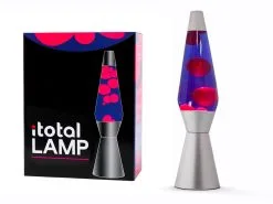 I-Total Lava Lamp Zilver 36 Cm Paars/Roze Vloeistof