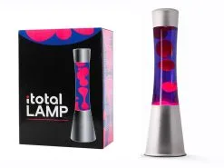 I-Total Lava Lamp Zilver 40 Cm Paars/Roze Vloeistof