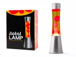 I-Total Lava Lamp Zilver 40 Cm Geel/Rode Vloeistof
