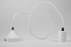 Niederau Pendelophanging E27 Wit 120cm