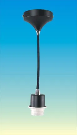 Niederau Pendelophanging E27 Zwart 120cm