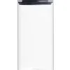Brabantia Voorraadpot Met Deksel 1.1l Stapelbaar - Dark Grey - Glas -meubels winkel product 117451