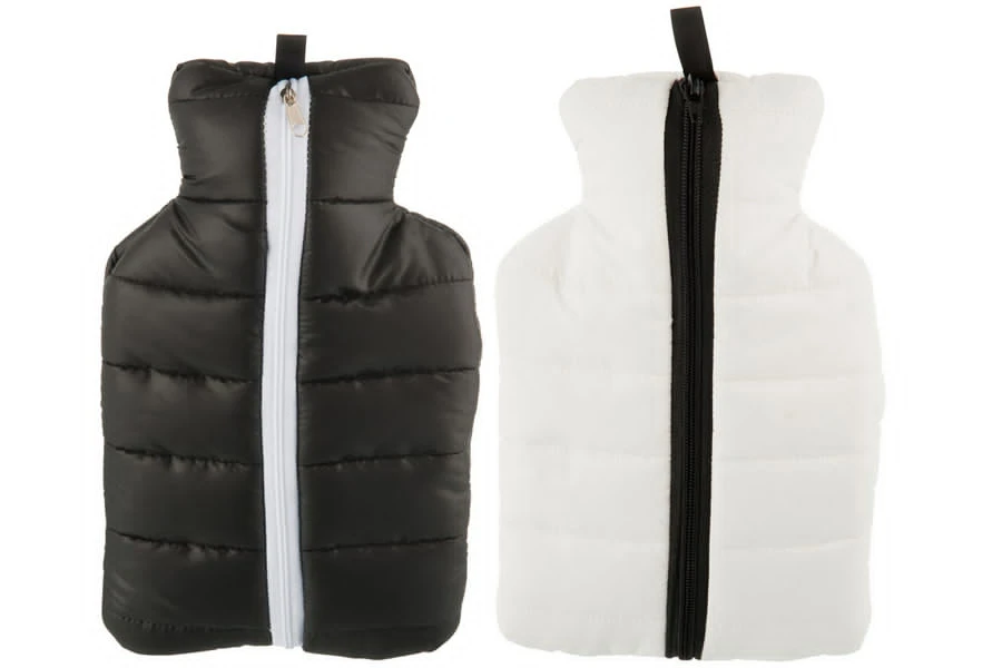 J-Line Warmwaterkruik Skijas 18x6x28CM - Acryl Zwart/Wit - Assorti 3 J-Line Warmwaterkruik Skijas 18x6x28CM - Acryl Zwart/Wit - Assorti