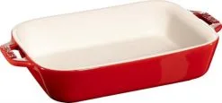 Staub Gratineerschaal Rechthoekig 20x16cm/1.1L - Kersenrood - Keramiek