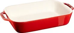Staub Gratineerschaal Rechthoekig 27x20cm/2.4L - Kersenrood - Keramiek