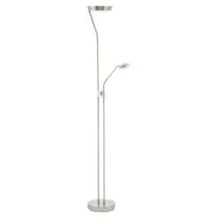 Eglo Sarrione Led Vloerlamp Nikkel Mat 1x17,28W + 1x2,88W + 1x4.5W