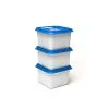 Amuse Diepvriesdoos Alaska 0.75 L Wit/Blauw Deksel - 3 Stuks -meubels winkel product 22487