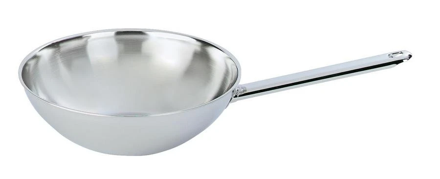 Demeyere Wok Vlakke Bodem Apollo - 26cm 3L - Silvinox 3 Demeyere Wok Vlakke Bodem Apollo - 26cm 3L - Silvinox