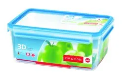 Emsa Voorraaddoos Clip & Close 3.7L Translucent/Blue - 26.5x19.5x11 Cm