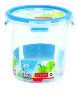 Emsa Voorraaddoos Clip & Close 2L Translucent/Blue - 16.7x16.3 Cm