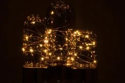 Lamp LED Cilinder Op Batterijen J-Line - 12x12x30cm - Zilver/Grijs -meubels winkel product 445242