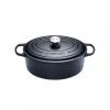 Le Creuset Braad-/Stoofpan Ovaal 4.1 L Mat Zwart - 27 Cm - Gietijzer