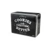 Dutch Rose Koekendoos Tin 21x17x9cm - Zwart -meubels winkel product 619241