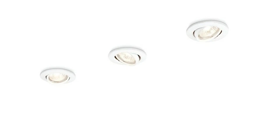 Philips Enif Inbouwspot Wit Rond 3x GU10 50W 230V 4 Philips Enif Inbouwspot Wit Rond 3x GU10 50W 230V - Afbeelding 2