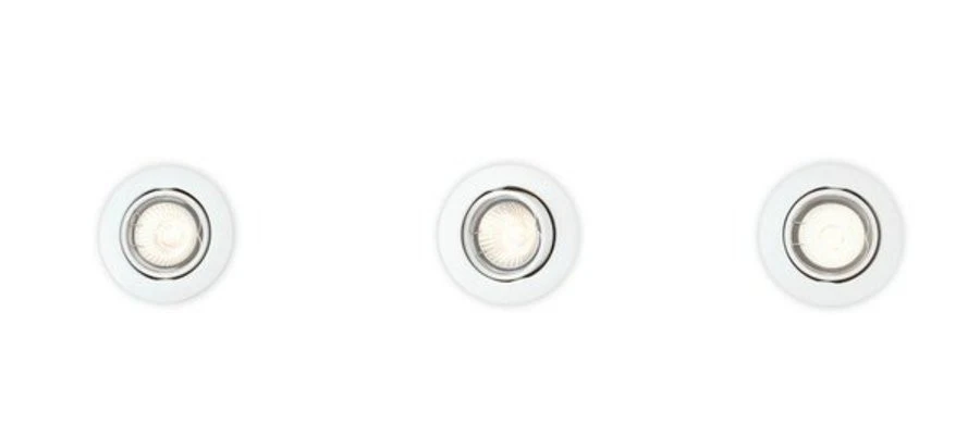 Philips Enif Inbouwspot Wit Rond 3x GU10 50W 230V 3 Philips Enif Inbouwspot Wit Rond 3x GU10 50W 230V