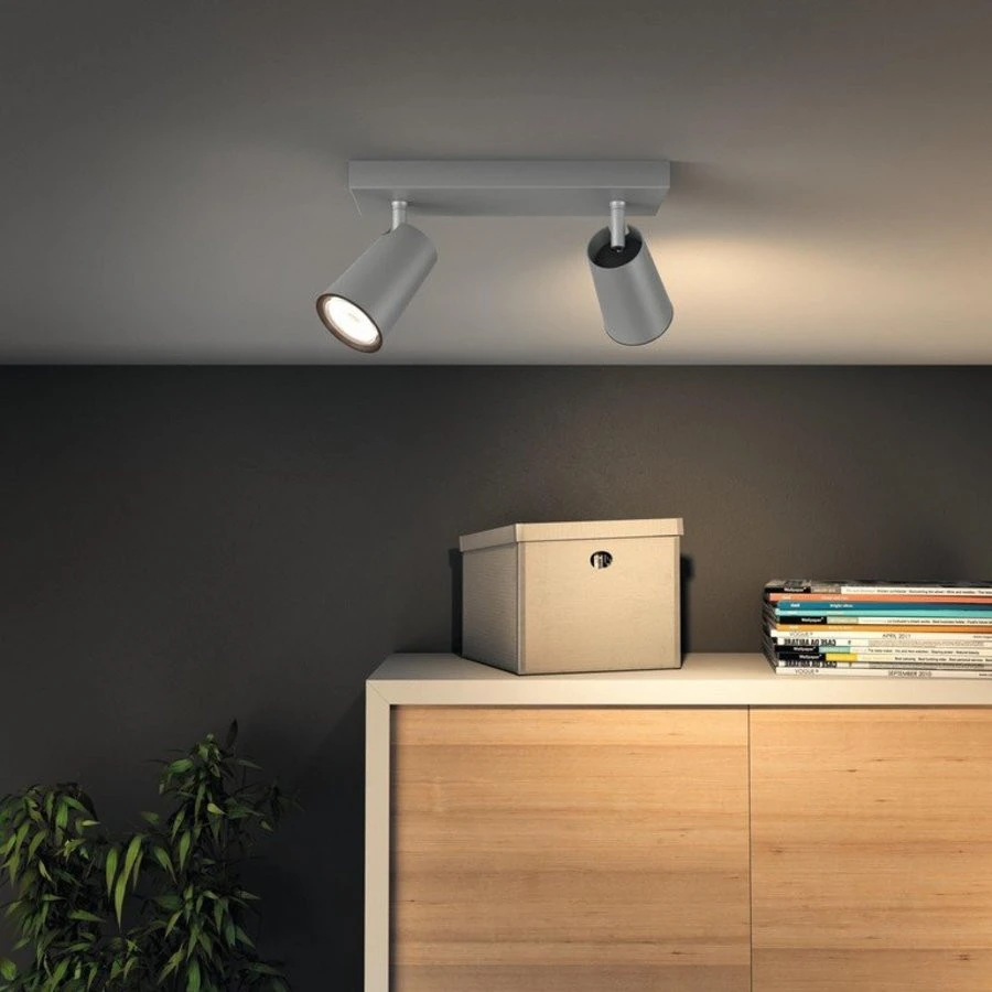 Philips Plafondlicht Paisley LED Aluminium MyLiving 2xGU10 5 Philips Plafondlicht Paisley LED Aluminium MyLiving 2xGU10 - Afbeelding 3