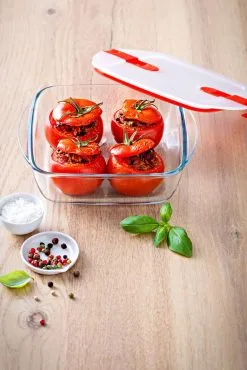 Pyrex Schaal Vierkant Cook&Heat 14x12x4cm - Met Deksel -meubels winkel product 662665