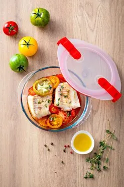 Pyrex Schaal Rond Cook&Heat 26x23x8cm - Met Deksel -meubels winkel product 662669