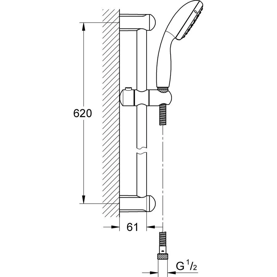 Grohe New Tempesta 100 Doucheset Chroom - 2 Stralen 4 Grohe New Tempesta 100 Doucheset Chroom - 2 Stralen - Afbeelding 2