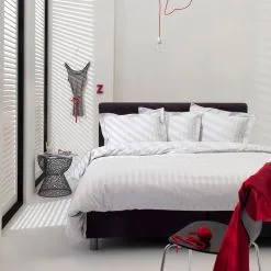 Damai Dekbedovertrek Linea Wit 240x220 Cm Satijn -meubels winkel product 670616