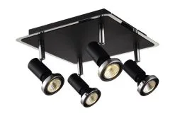Φαντασία Fantasia Xzibit Plafondspot Mat Zwart 4x 5W GU10 Led Lampen