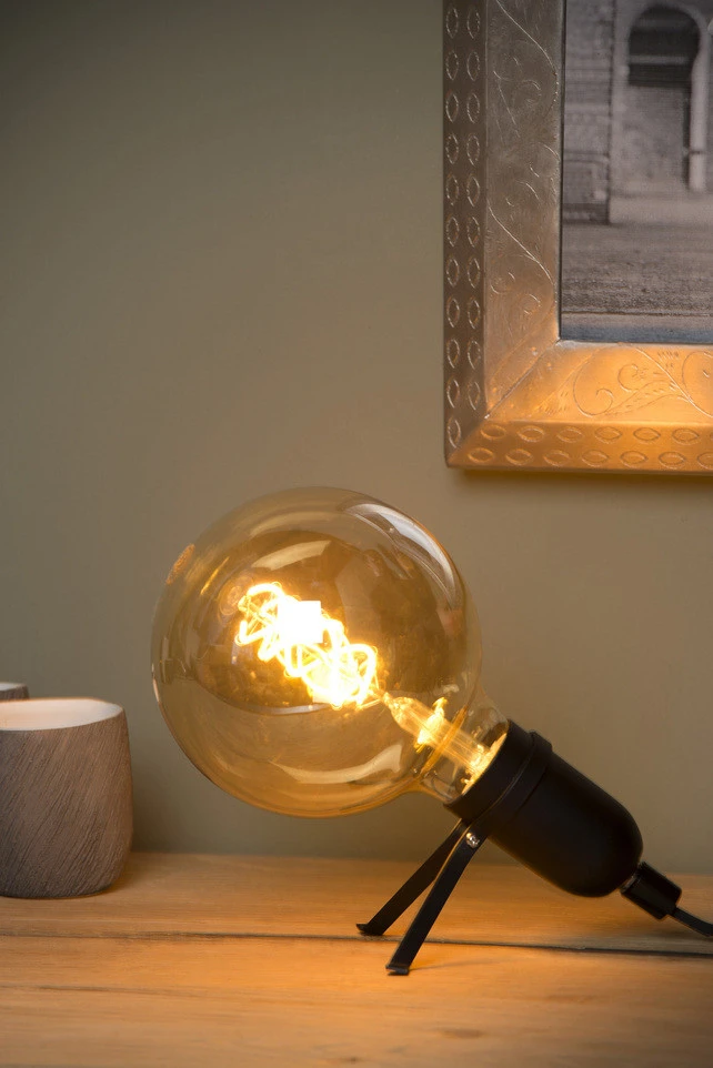 Lucide Pukki Tafellamp Zwart 1x5w E27 4 Lucide Pukki Tafellamp Zwart 1x5w E27 - Afbeelding 2